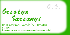 orsolya varsanyi business card